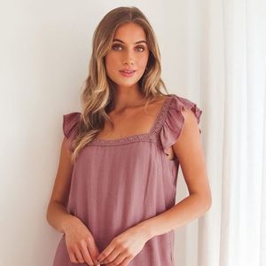 Mauve mini shift dress